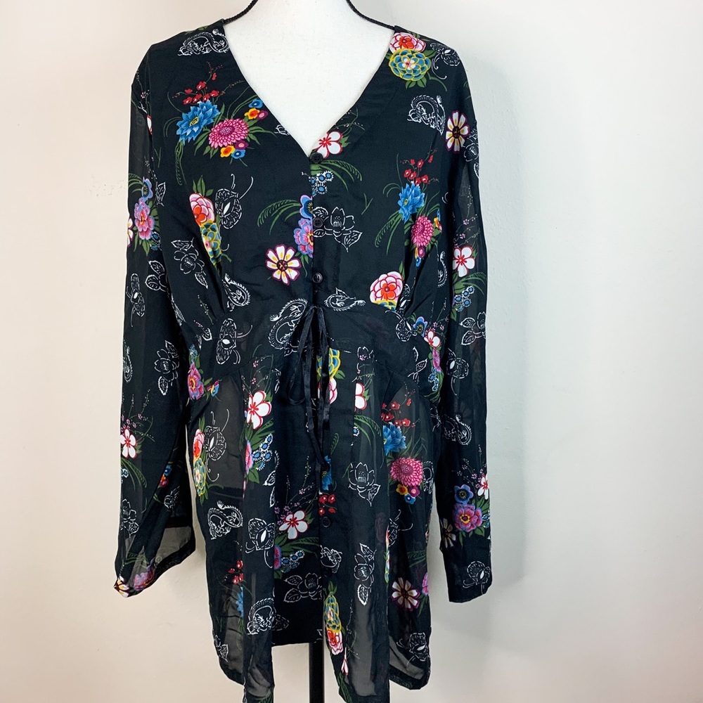 She’s Cool Sheer Pullover Blouse Top